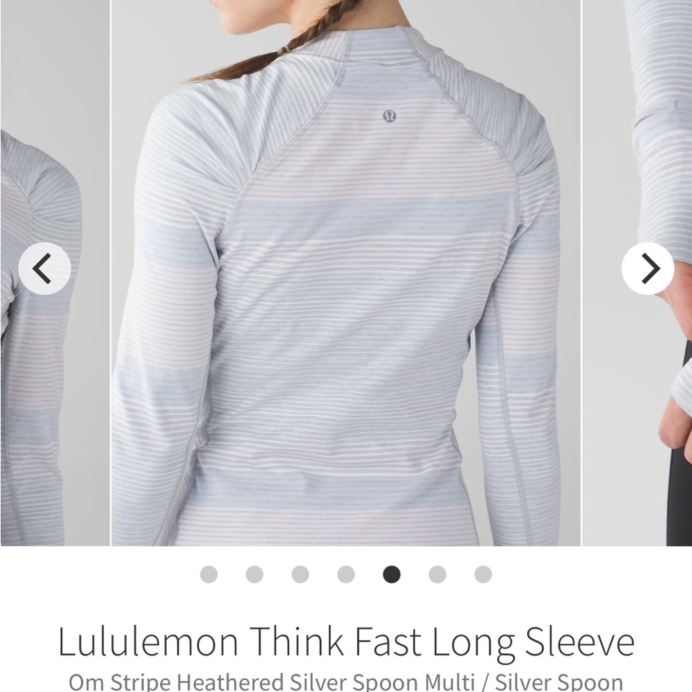Lululemon Think Fast Long Sleeve Size 6 - Picture 4 of 10